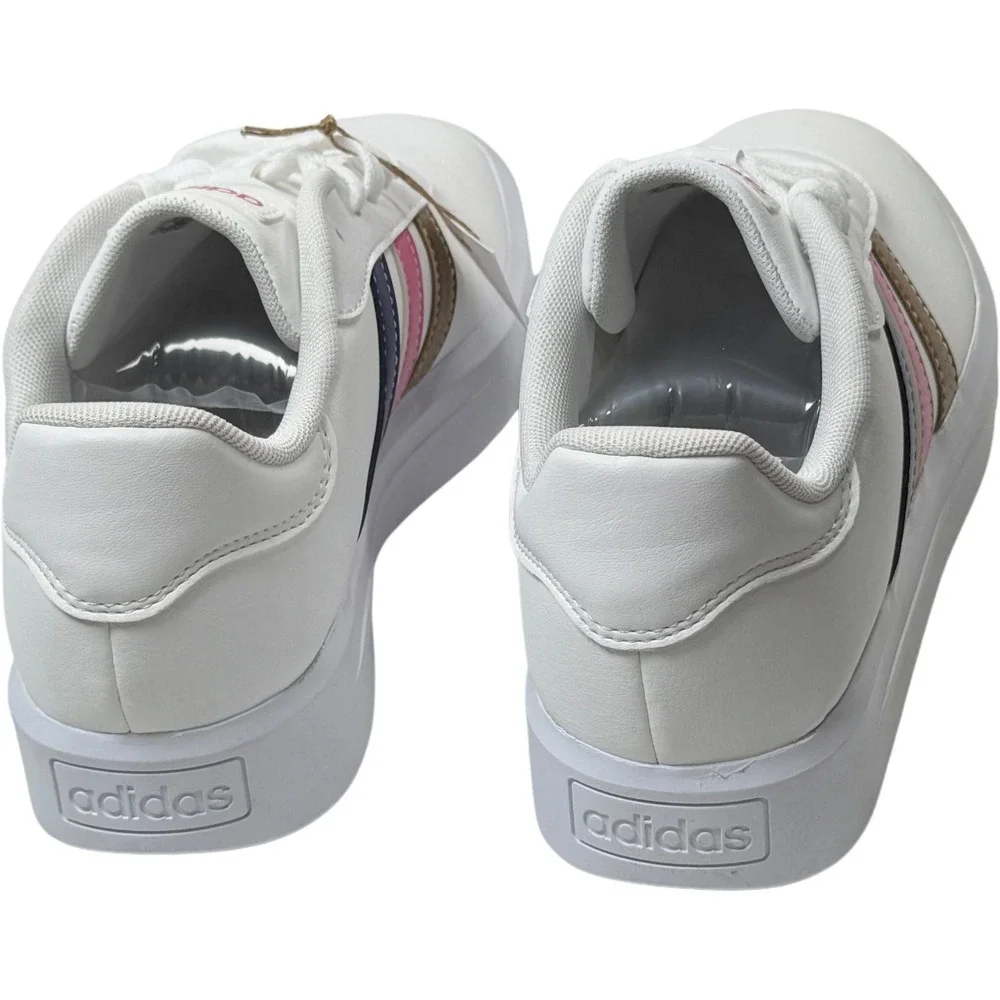 Adidas Court Platform Shoes / Sneakers - NEW Womens 8.5 Vanilla / Wht #47751-ZZ1
